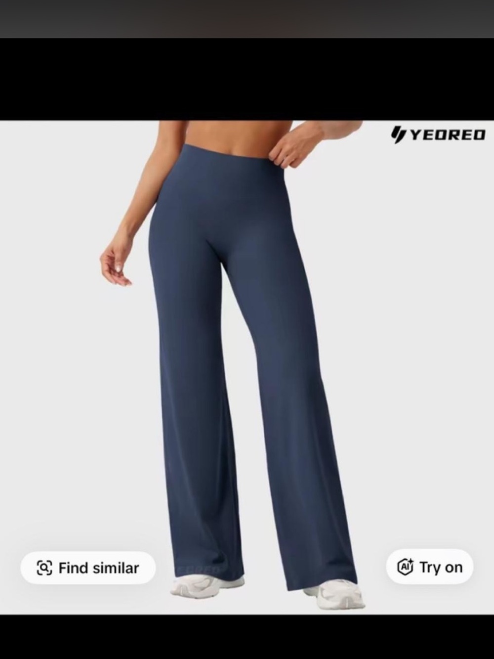 YEOREO High waisted straight leg pant